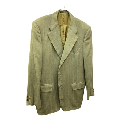 Pre-owned Corneliani Wool Jacket In Green