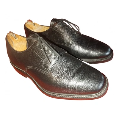 Pre-owned Grenson Leather Lace Ups In Black
