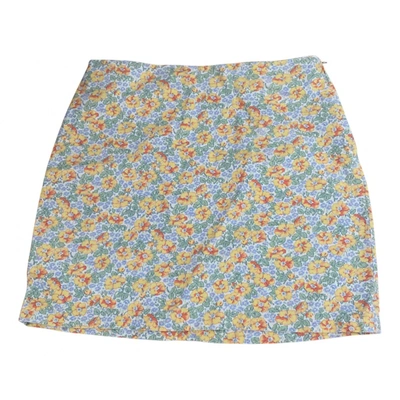 Pre-owned Polo Ralph Lauren Mini Skirt In Yellow