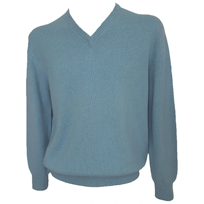Pre-owned Valentino Wool Pull In Turquoise