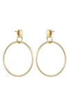 Vince Camuto Stylish Drop Hoop Earring In Gold-tone