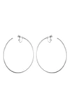 Vince Camuto Clip-on Hoop Earrings In Silver
