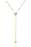 Vince Camuto Pave Slider Necklace In Gold/ Crystal