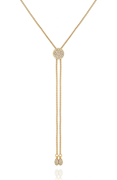 Vince Camuto Pave Slider Necklace In Gold-tone