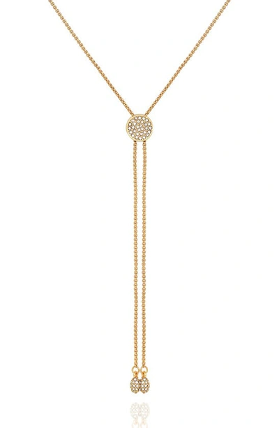 Vince Camuto Pave Slider Necklace In Gold/ Crystal