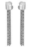 Vince Camuto Tassel Clip-on Linear Drop Earrings In Silver