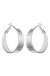 Vince Camuto Classic Thick Band Hoop Earrings In Silver