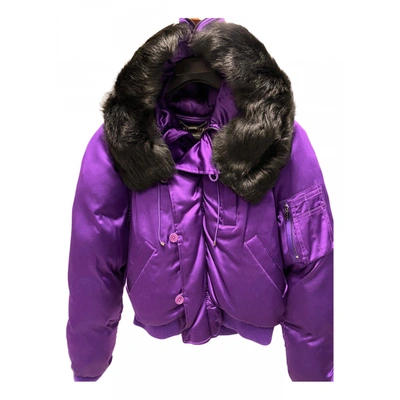 Pre-owned Ralph Lauren Silk Coat In Purple