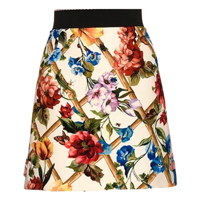 Pre-owned Dolce & Gabbana Wool Mini Skirt In Multicolour