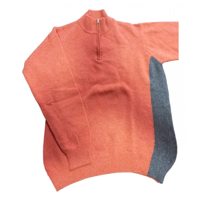 Pre-owned Zegna Wool Pull In Orange