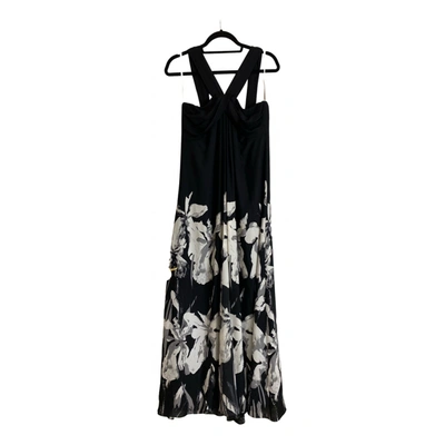 Pre-owned Halston Heritage Maxi Dress In Black