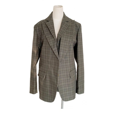 Pre-owned Sacai Blazer In Green