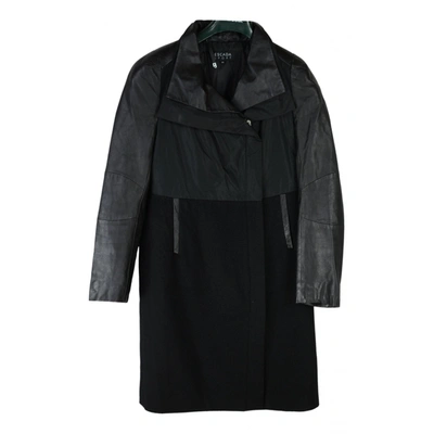 Pre-owned Escada Wool Trench Coat In Black
