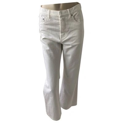 Pre-owned Dior Trousers In White