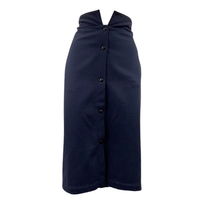 Pre-owned Byblos Wool Mid-length Skirt In Blue