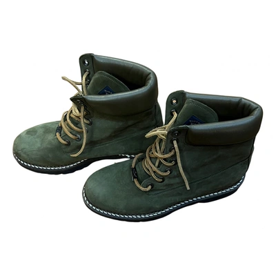 Pre-owned Paul & Shark Leather Boots In Green
