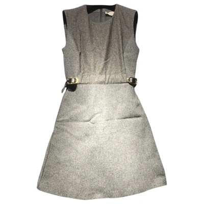 Pre-owned Stella Mccartney Wool Mini Dress In Grey