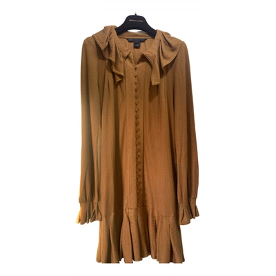 Pre-owned Marc By Marc Jacobs Silk Mini Dress In Brown