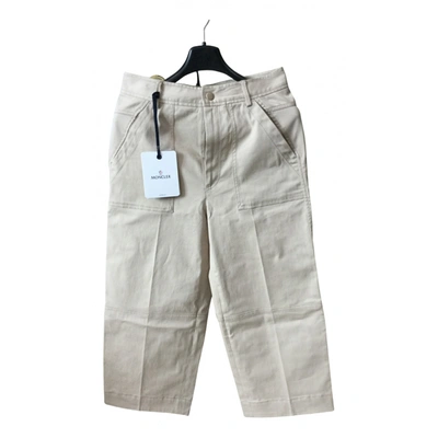 Pre-owned Moncler Cloth Trousers In Beige