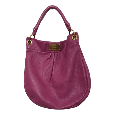 Pre-owned Marc By Marc Jacobs Leather Handbag In Burgundy