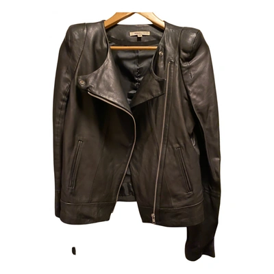 Pre-owned Vanessa Bruno Leather Biker Jacket In Black