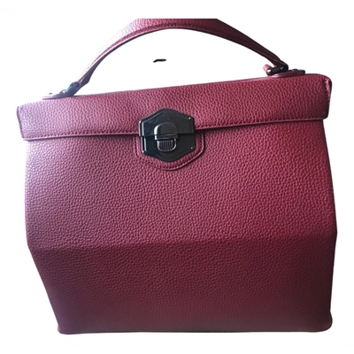 Pre-owned Philosophy Di Alberta Ferretti Leather Handbag In Burgundy