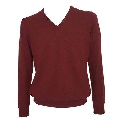 Pre-owned Valentino Cashmere Pull In Burgundy