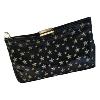 Pre-owned Jimmy Choo Patent Leather Clutch Bag In Black