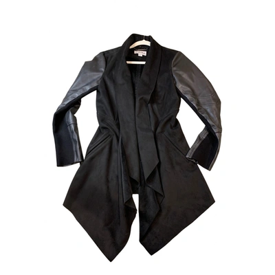 Pre-owned Joseph Ribkoff Leather Jacket In Black