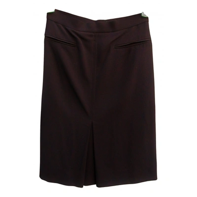Pre-owned Celine Wool Mid-length Skirt In Brown