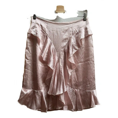 Pre-owned Et Vous Silk Mid-length Skirt In Pink