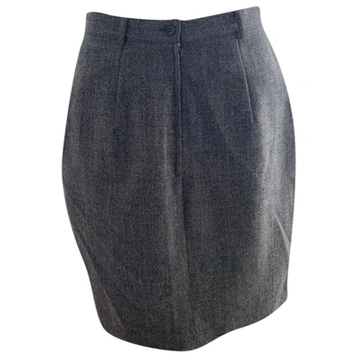 Pre-owned Gerard Darel Wool Mid-length Skirt In Grey