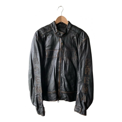 Pre-owned Brema Leather Jacket In Brown