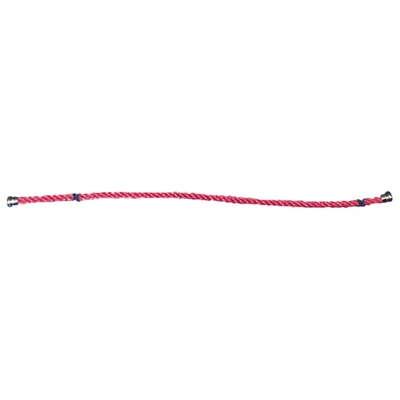 Pre-owned Fred Cã¢ble Bracelet In Red