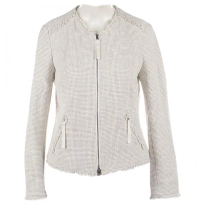 Pre-owned Marc Cain Jacket In White