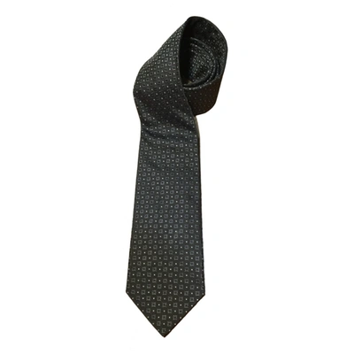 Pre-owned Corneliani Silk Tie In Grey