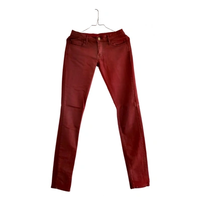 Pre-owned Le Temps Des Cerises Jeans In Red