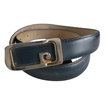 Pre-owned Pierre Cardin Leather Belt In Blue