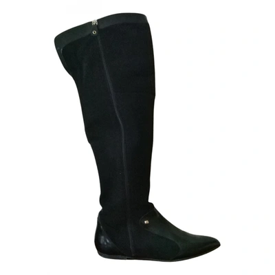 Pre-owned Roberto Cavalli Riding Boots In Black