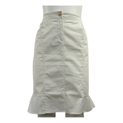 Pre-owned M Missoni Mini Skirt In White
