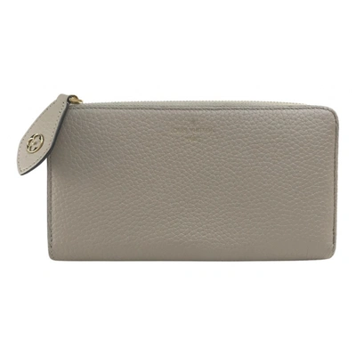 Pre-owned Louis Vuitton Leather Wallet In Beige