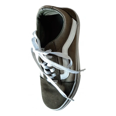 Pre-owned Vans Cloth Trainers In Green