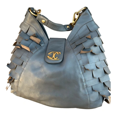 Pre-owned Just Cavalli Leather Handbag In Grey