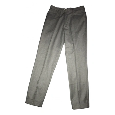 Pre-owned Alexander Mcqueen Wool Trousers In Grey