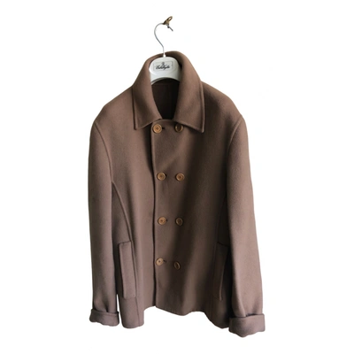 Pre-owned Costume National Wool Coat In Camel