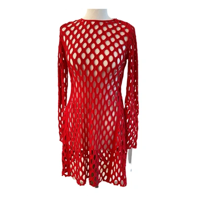 Pre-owned Sonia Rykiel Wool Dress In Red