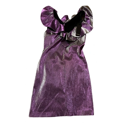 Pre-owned Pinko Glitter Mini Dress In Metallic