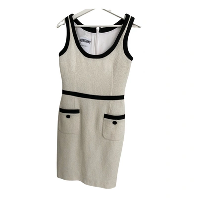 Pre-owned Moschino Mini Dress In White
