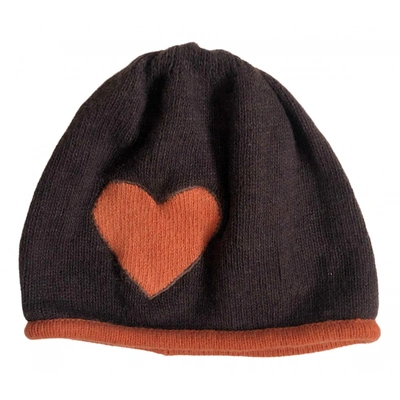 Pre-owned Moschino Wool Cap In Brown