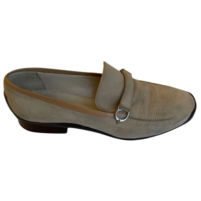 Pre-owned Dior Leather Flats In Beige